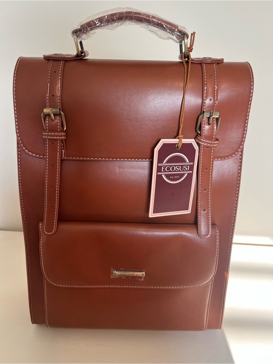 Ecosusi Handbags - Rust Brown Crossbody with Silver Accent